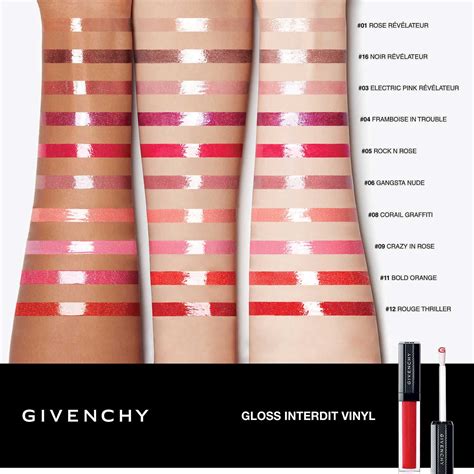 givenchy gloss interdit vinyl 12|givenchy gloss interdit vinyl swatches.